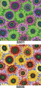 シーチング生地 布 ケイフファセットコレクティブ Van Gogh ヴァンゴッホ 2200 大柄 花柄 ひまわりKAFFE FASSETT COLLECTIVE for Free Spirit 2021年8月