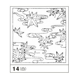 【楽天ランキング入賞商品】オリムパス刺し子　花ふきん布パック流水 りゅうすい もみじNo.14　白