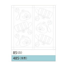 オリムパス刺し子　花ふきん　鈴とがま口No.85　白