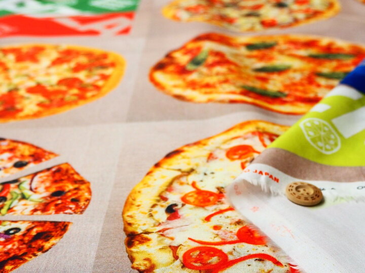楽天市場】パネル柄 シーチング生地 布 Buono! PIZZA リアルピザ  