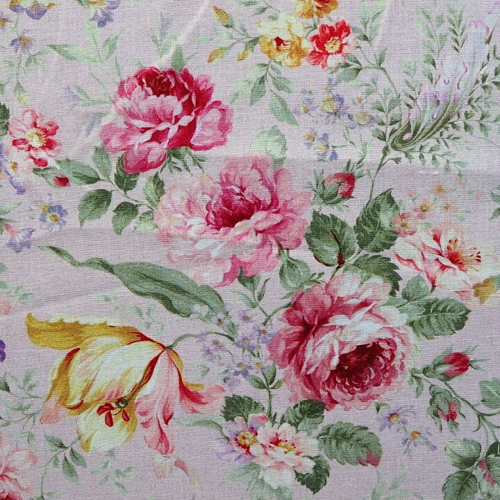 楽天市場】メーカー完売 シーチング生地 布 ピンクローズ 花柄 薔薇 