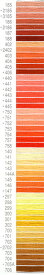 コスモししゅう糸　25番刺しゅう糸単色　オレンジ・黄系色185〜706