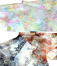 コーラル オーロラオーガンジー　生地/布 500308　星屑の番長 巾：約145cm 商用利用可能