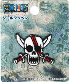 現品限り キャラクターワッペン アップリケ ワンピース海賊旗 シャンクス シールワッペン PES035