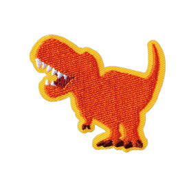 キャラクターワッペン アップリケ 恐竜シルエット ティラノサウルス ORG350－23088 アイロン接着