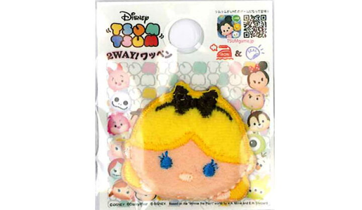 楽天市場 ｄ０１ｙ９４８６キャラクターワッペン アップリケ ディズニー Disney ツムツム Tsum Tsumアリス 京都カナリヤ手芸店