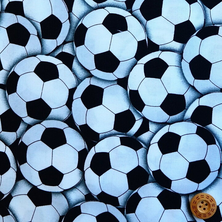 楽天市場 入園入学 輸入 Usaコットン 生地 布 サッカーボール ｃ４８２０ White タイムレストレジャーズ スポーツ 商用利用可能 京都カナリヤ手芸店