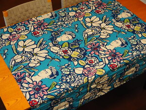 t[NX 115×105cm n z USARbg Cactus Flower 8359B Blue t[_ ALT_[w[ pp\