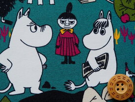 ムーミン公式ライセンス シングルジャージ キャラクター生地 布 Muumi Ilo ムーミン イロ 喜び MOOMIN by Huigee トーベヤンソン 商用利用不可