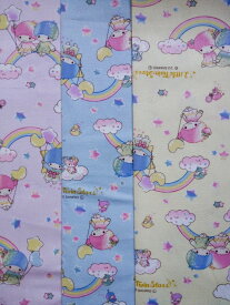 メーカー完売　キャラクター オックス生地 布 サンリオ リトルツインスターズ TSレインボー 804114 804121 804138 キキとララ 2023年 入園入学　お弁当袋　コップ袋 商用利用不可