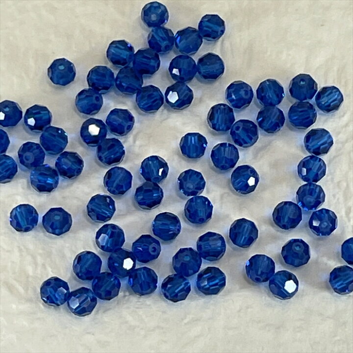 楽天市場】スワロフスキービーズカプリブルー 4mm 20個入り＃5000 