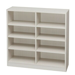 本棚 子供 絵本 本 絵本棚 絵本ラック 収納ラック ラック スペースフィットラック 2列4段 (幅90×奥行29×高さ90cm) 送料無料 S-SFR9090 フリースタイルラック 収納 リビング 棚 マガジン アイリスオ