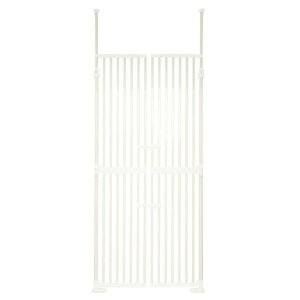 猫 ゲート ペットゲート 飛び出し防止 ハイタイプキッチン 組み立て簡単 両開き 玄関 廊下 190cm ダブルロック 工具不要 猫用 脱走防止 柵 突っ張り ゲート フェンス キャットゲート 扉式 バリ