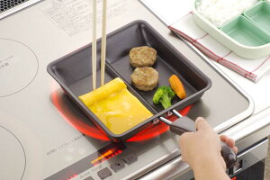 卵焼き器 エッグパン フライパン IH お弁当 フライパン IH ガス 日本製 送料無料 お弁当ぴったり ダブル焼き IH対応 ガス火対応 エッグパン 下村企販 31370 【B】