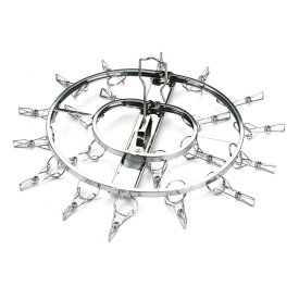 ピンチハンガー ステンレス 20ピンチ 丸型 折りたたみ コンパクト ハンガー 洗濯ハンガー 物干しハンガー 洗濯物干し 屋外 ピンチ 室内物干し 部屋干し 室内干し 洗濯バサミ 下村企販 からみにくいステンレスハンガー 26449 *