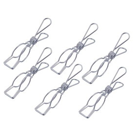 洗濯バサミ ステンレス 大 6個 洗濯ばさみ 大きい 洗濯ピンチ 竿ピンチ 洗濯物干し 洗濯 干し ピンチ 屋外 室内物干し 部屋干し グッズ 室内干し 洗濯干し ピンチのみ クリップ 下村企販 ステンレス竿ピンチ 30899 *