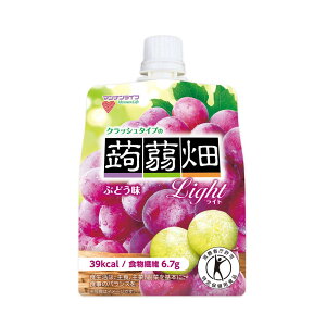 【10個】クラッシュタイプの蒟蒻畑 150g 蒟蒻畑 ゼリー パウチ こんにゃく 食物繊維 ヘルシー おやつ 果物 マンナンライフ 食感 特定保健用食品 マンナンライフ ライト_ぶどう味 ライト_もも