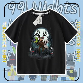 Nights in the Forest 半袖 Tシャツ で快適な子供服 子供用 夏服 半袖 Tシャツ 男の子 女の子 上着 綿 吸汗 通気 丸首 祝日プレゼント おもちゃ 柔らかい（N2）