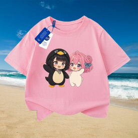 ググガガペンギン キッズ半袖Tシャツ 薄手トップス子供服 女の子 服AIミーム アークナイツ エンドフィールド管理人 咕咕嘎嘎