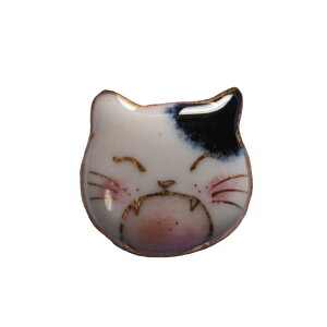 【UncleZ】 七宝焼き ピンブローチ ねこ顔(4)