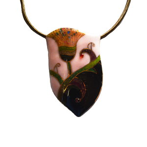 【UncleZ】 七宝焼き ブローチ&ペンダント(モリス風)