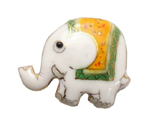 【UncleZ】 七宝焼き ピンブローチ 象