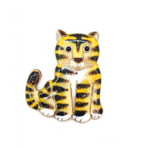 【UncleZ】 七宝焼きブローチ トラ(寅・虎)