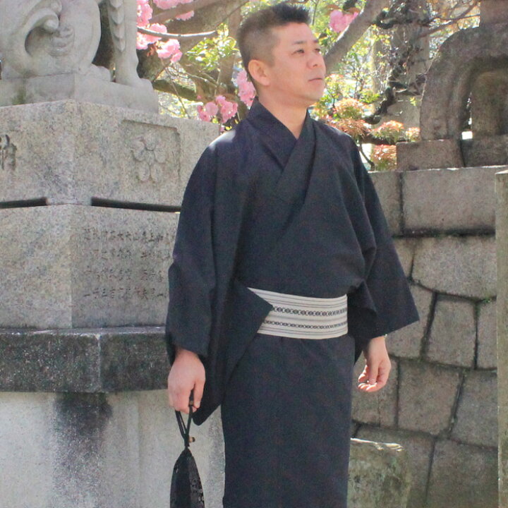 楽天市場】紳士着物 4点セット 袷 帯・雪駄・腰紐 メンズ 自宅で 