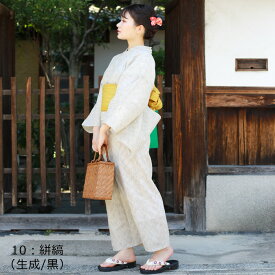 浴衣 単品 レディース 綿100％ 先染め しじら織り 婦人浴衣 フリーサイズ しじら織