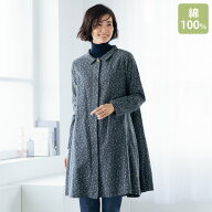 チュニック 大人可愛い おしゃれ 春 秋冬 ミセスファッション シニアファッション 体型カバー 小花 花柄 …