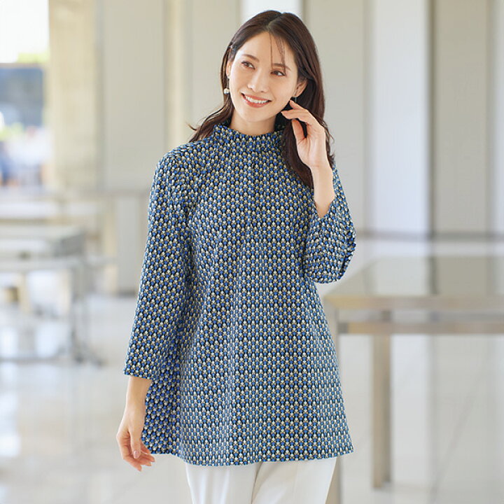 近年未使用に近い❤️42❤️美し過ぎるプリントのチュニック 楽天市場 