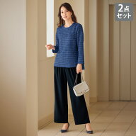 セットアップ レディース おしゃれ 秋冬 ミセス シニア ファッション 40代 50代 60代 70代 ツイードブラ…