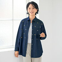 楽天市場】ダンガリーシャツ 刺繍 レディースの通販