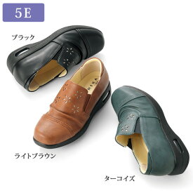 ウォーキングシューズ レディース おしゃれ ミセス シニア ファッション 50代 60代 70代 80代 花モチーフパンチング エアソールウォーキングシューズ