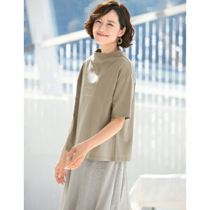 楽天市場】Tシャツ トップス レディース 春 夏 / ワイドネックプリント 