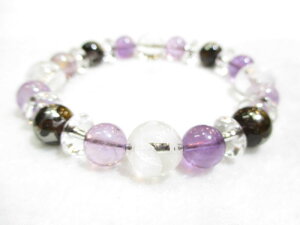 パワーストーン・京都/【宇宙と地球のパワーコラボ】【パラサイト隕石】【四神獣(玄武・青龍・朱雀・白虎)】彫刻【本水晶】大玉14mm【そろばん珠本水晶】【アメトリン】ブレスレット【伏