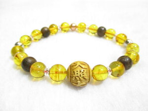 パワーストーン・京都/【日本の神様】【天照大御神 (あまてらすおおみかみ)】【ギベオン(ナミビア産メテオライト隕石)】【イエローアンバー (天然琥珀)】(リトアニア産)【水晶】【神代欅