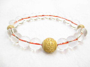 パワーストーン・京都/【日本の神様】【天之御中主神(あめのみなかぬしのかみ)】彫刻【柘植の木】12mm【本水晶】【星月菩提樹】数珠型、ブレスレット、桐箱付【伏見の京屋】