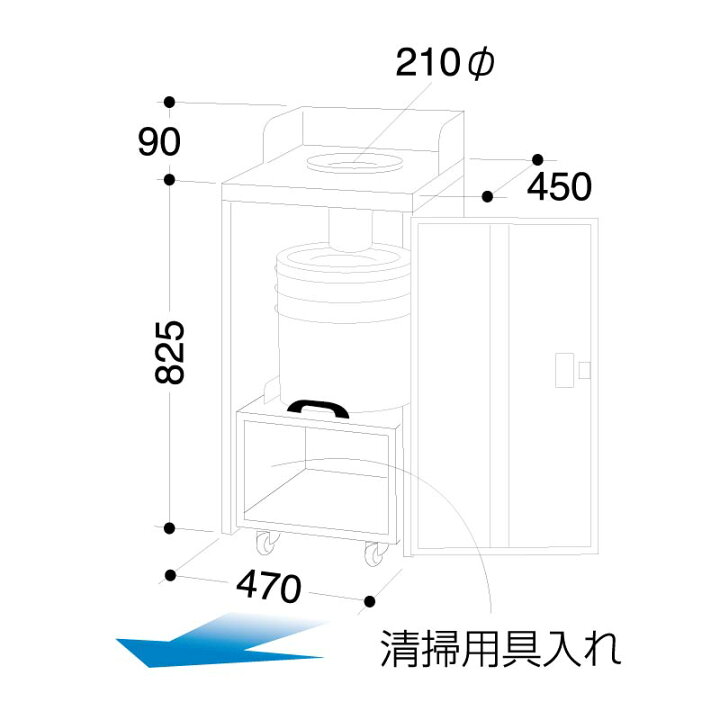 楽天市場】食べ残し・残汁回収容器 食べ残し回収ボックス 20Lバケツ 