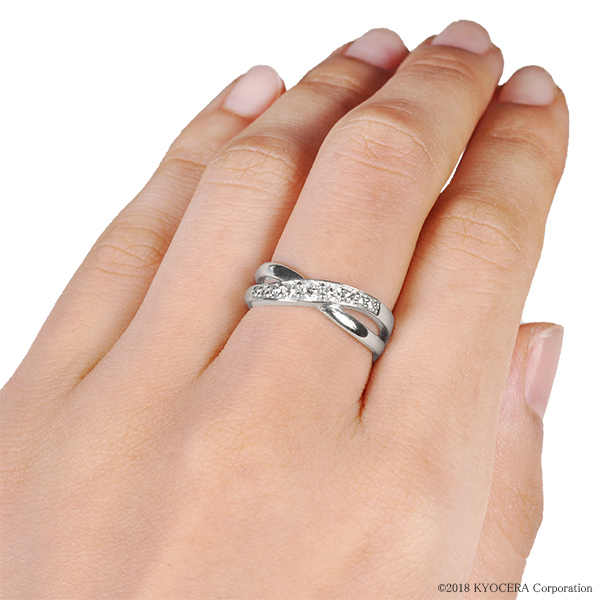 ダイヤモンド リング 指輪 プラチナ 0.5カラット クロス天然石 京セラ プレゼント ギフト 通販