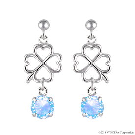 【40%OFF 上限なしポイント20倍 6/11 1:59まで】ウォーターオパールセラミックピアス(K18ホワイトゴールド/クローバーモチーフ/10月誕生石) プレゼント ギフト