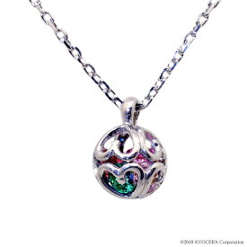 アミュレット ネックレス 7石の宝石が輝く幸せのネックレス 球体 シルバークレサンベール 京セラ プレゼント ギフト