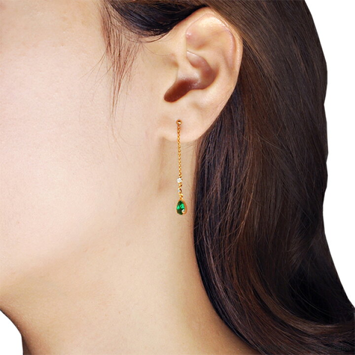 楽天市場】【30%OFF】エメラルド ピアス K18ピンクゴールド ペア 