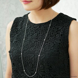 ＼ポイント20倍＆お得なクーポン！／ ダイヤモンド ネックレス プラチナ 合計0.45ct ステーション リバーシブル ロングチェーン83cm天然石 京セラ プレゼント ギフト