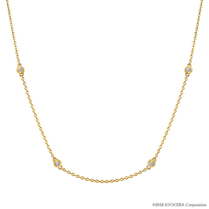 楽天市場】ダイヤモンド ネックレス K18イエローゴールド 合計0.35ct 