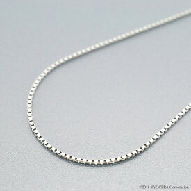 ＼ポイント20倍＆お得なクーポン！／ ネックレス ベネチアンチェーン K18ホワイトゴールド 幅1.0mm 45cm京セラ プレゼント ギフト