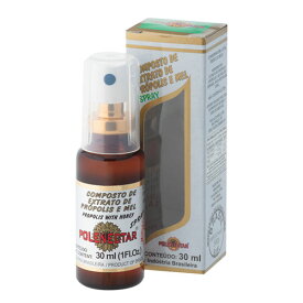 【送料無料】POLENECTAR プロポリススプレー ハチミツ入り 30ml【あす楽対応】【プロポリス ブラジル産】【ポレネクター　プロポリス】 【プロポリス　激安】【プロポリススプレー】【非常食】【保存食】【長期保存】