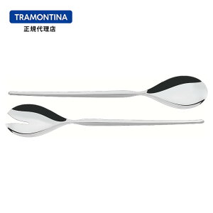 TRAMONTINA �����O �T���_�T�[�o�[ (�t�H�[�N&�X�v�[��) �G�b�Z���V���� 2�{�Z�b�g 29cm ESSENTIALS LONG SALAD SERVER SET 29CM�y�I�[���X�e�����X�z�y�H��@�Ή��z�y�ϋv���z�y�ϐH���z�y�y�ʁz�y�u���W