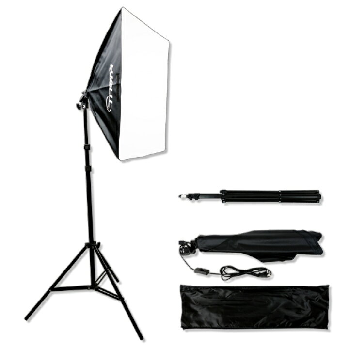 楽天市場】簡単設置スタジオライト 60×60ソフトボックス 1灯 撮影  
