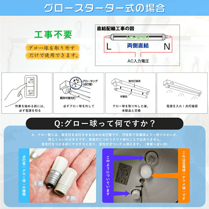楽天市場】＼マラソン限定最大1000円クーポン／led蛍光灯 40w形 口金 